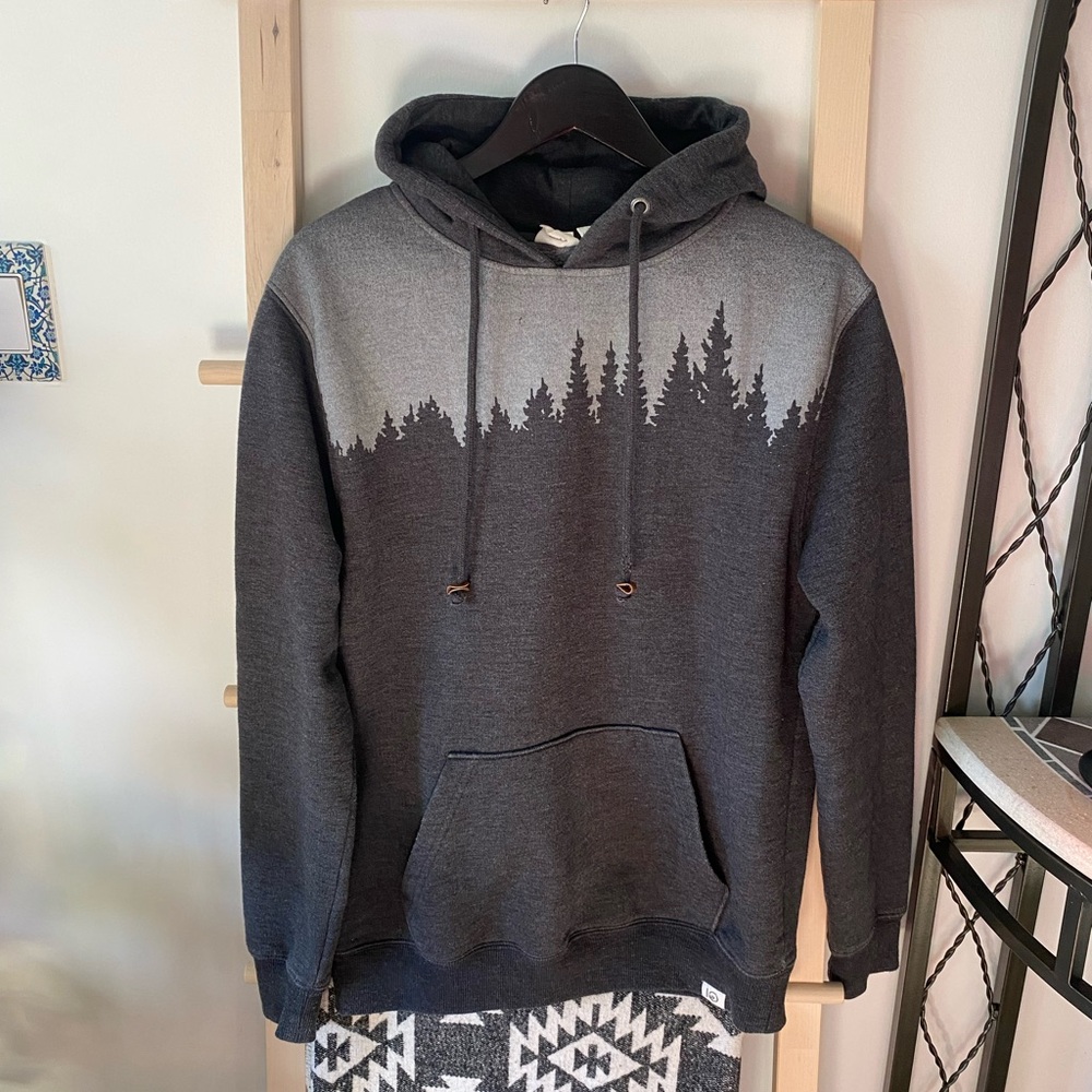 TenTree Charcoal Forest Design Hoodie
